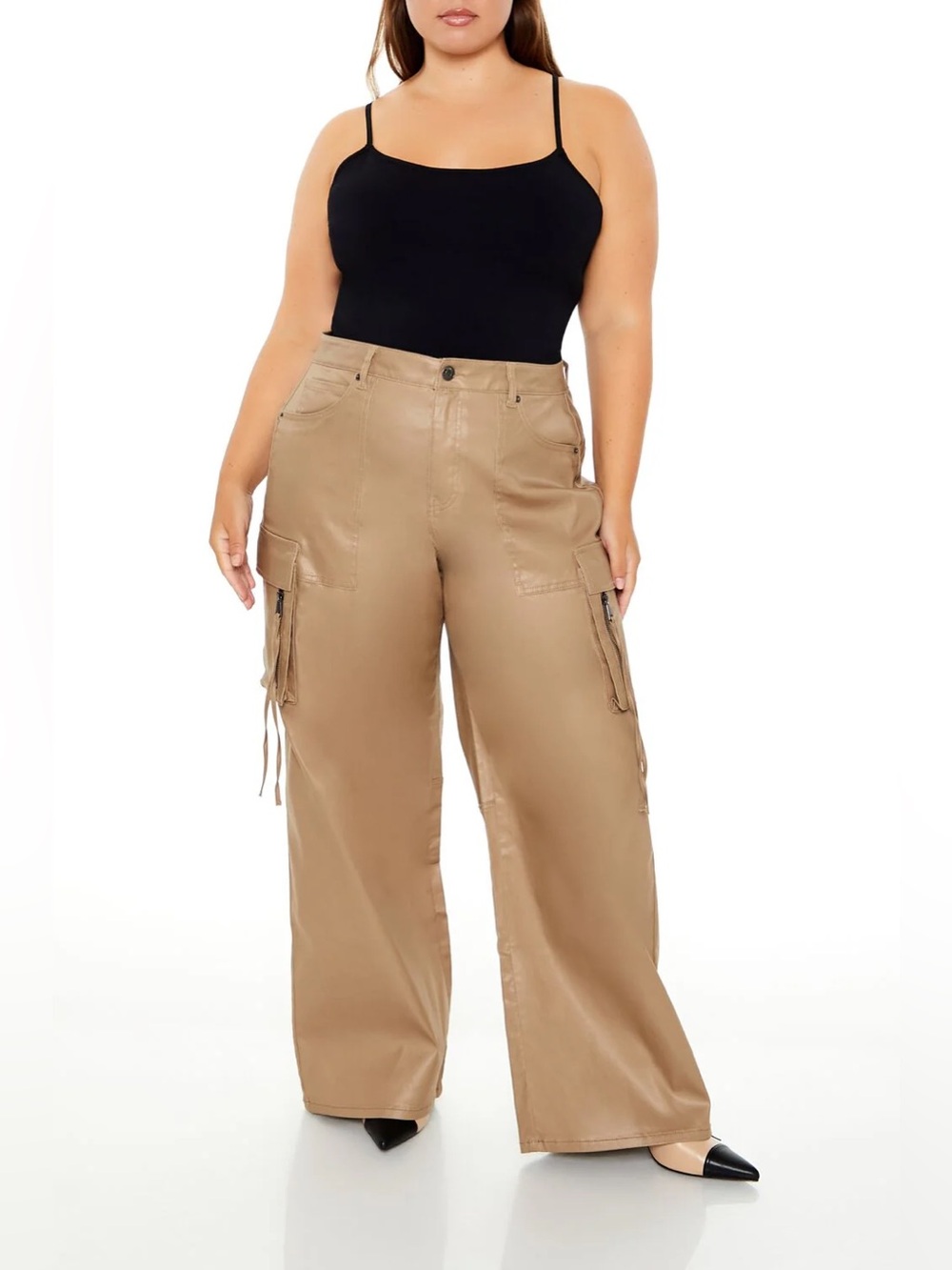 Metallic Cargo Pants